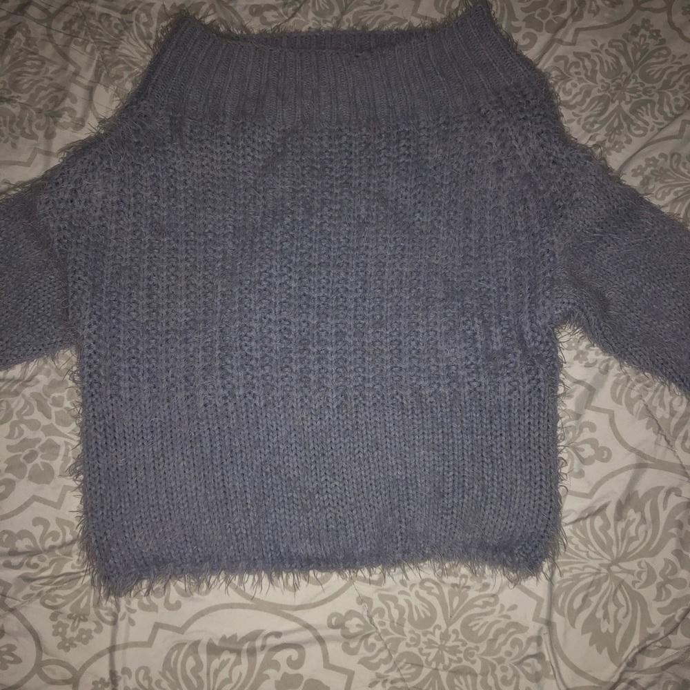 Fury off the shoulder knit sweater